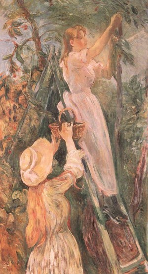 Oil morisot, berthe Painting - The Cherry Tree   1893 by Morisot, Berthe