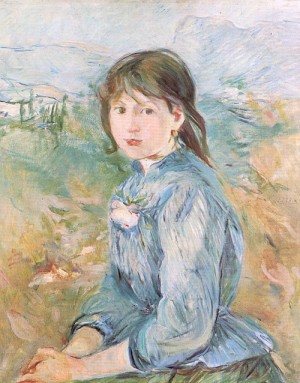 Oil morisot, berthe Painting - The Little Girl From Nice   1888-89 by Morisot, Berthe