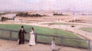 Oil morisot, berthe Painting - View of Paris from the Trocadero   1872 by Morisot, Berthe