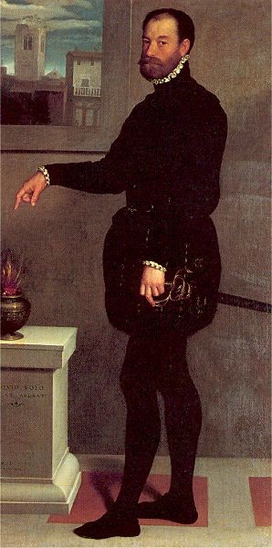 Oil the Painting - The Count Pietro Secco-Suardo   1563 by Moroni, Giovanni Battista