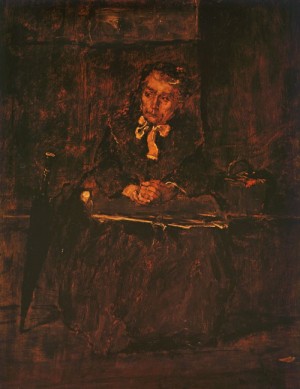 Oil woman Painting - Seated Old Woman- Study for The Pawnbroker's Shop  1873 by Munkacsy, Mihaly