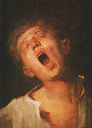 Oil munkacsy, mihaly Painting - Yawning Apprentice   1869 by Munkacsy, Mihaly