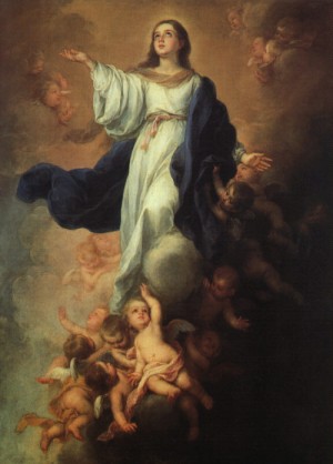  Photograph - Assumption of the Virgin 1670s by Murillo, Bartolome Esteban