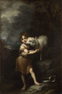 Oil murillo, bartolome esteban Painting - The Infant Saint John with the Lamb 1660-5 by Murillo, Bartolome Esteban