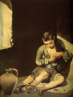  Photograph - The Young Beggar     c. 1645 by Murillo, Bartolome Esteban