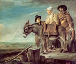 Oil nain brothers, le Painting - The Milkmaid's Family   1640s by Nain Brothers, Le