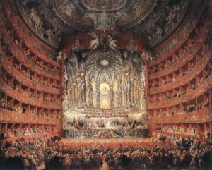 Oil panini, giovanni paolo Painting - Musical Fete   1747 by Panini, Giovanni Paolo