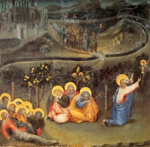 Oil garden Painting - The Agony in the Garden   1445 by Paolo, Giovanni di
