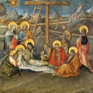 Oil paolo, giovanni di Painting - The Lamentation   1445 by Paolo, Giovanni di