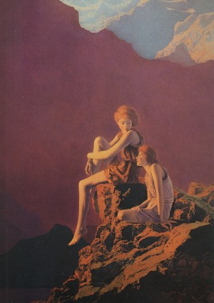 Oil parrish, maxfield Painting - Contentment, 1927 by Parrish, Maxfield