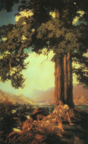 Oil parrish, maxfield Painting - Hilltop, 1926 by Parrish, Maxfield