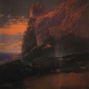 Oil parrish, maxfield Painting - The Tempest, 1909 by Parrish, Maxfield