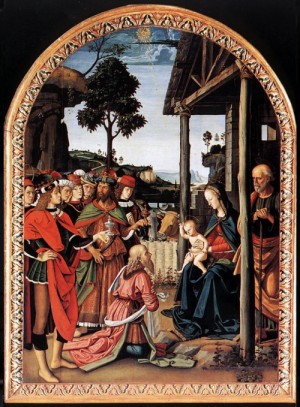 Oil perugino ,pietro Painting - Adoration of the Kings (Epiphany)    c. 1476 by Perugino ,Pietro