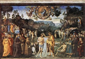 Oil perugino ,pietro Painting - Baptism of Christ   c. 1482 by Perugino ,Pietro