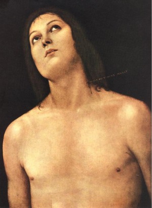 Oil perugino ,pietro Painting - Bust of St. Sebastian    1493-94 by Perugino ,Pietro