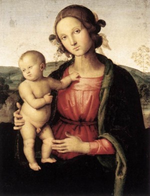 Oil madonna Painting - Madonna and Child by Perugino ,Pietro