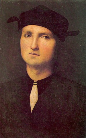 Oil perugino ,pietro Painting - Portrait of a Young Man   1495-1500 by Perugino ,Pietro