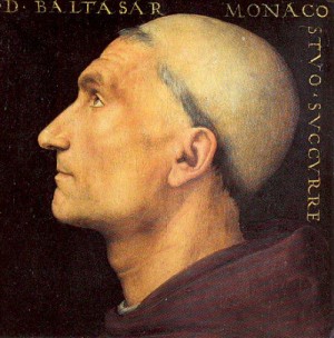 Oil perugino ,pietro Painting - Portrait of Baldassare Vallombrosano  1500 by Perugino ,Pietro