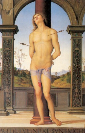 Oil perugino ,pietro Painting - Saint Sebastian by Perugino ,Pietro
