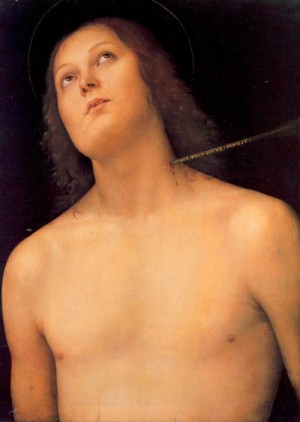 Oil perugino ,pietro Painting - St. Sebastian  1495 by Perugino ,Pietro