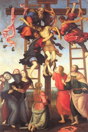 Oil perugino ,pietro Painting - The Deposition from the Cross by Perugino ,Pietro