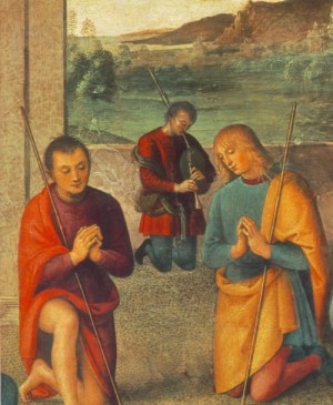 Oil perugino ,pietro Painting - The Presepio (detail)    1498 by Perugino ,Pietro
