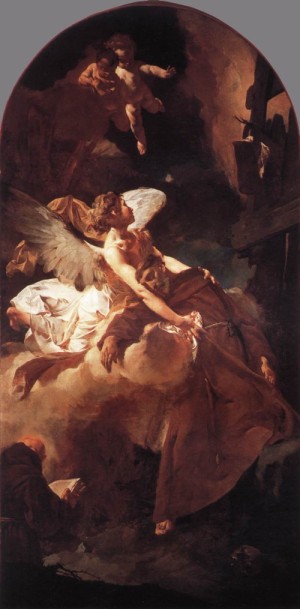 Oil piazzetta, giovanni battista Painting - The Ecstasy of St Francis    1729 by Piazzetta, Giovanni Battista