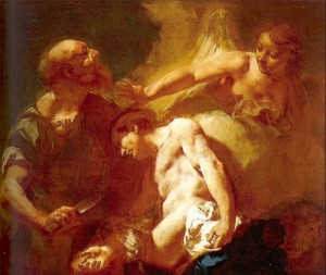Oil piazzetta, giovanni battista Painting - The Sacrifice of Isaac 1715    Museo Thyssen by Piazzetta, Giovanni Battista