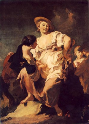 Oil piazzetta, giovanni battista Painting - The Soothsayer    1740 by Piazzetta, Giovanni Battista
