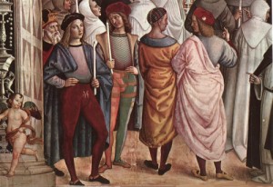 Oil pinturicchio Painting - Pope Aeneas Piccolomini Canonizes Catherine of Siena (detail)    1502-08 by Pinturicchio