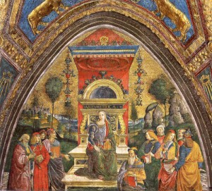 Oil pinturicchio Painting - The Arts of the Quadrivium, Arithmetic by Pinturicchio