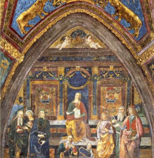 Oil pinturicchio Painting - The Arts of the Trivium, Grammar by Pinturicchio