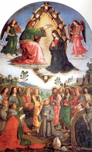 Oil pinturicchio Painting - The Coronation of the Virgin   1503 by Pinturicchio