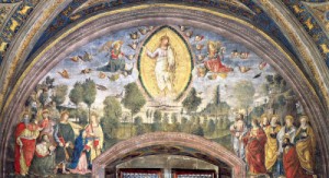 Oil pinturicchio Painting - The Descent of the Holy Spirit by Pinturicchio