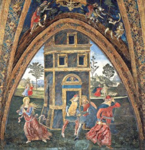 Oil pinturicchio Painting - The Martyrdom of Saint Barbara by Pinturicchio
