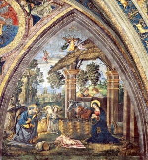 Oil pinturicchio Painting - The Nativity by Pinturicchio
