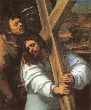 Oil piombo, sebastiano del Painting - Jesus Carrying the Cross   1516 by Piombo, Sebastiano del