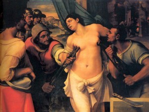 Oil piombo, sebastiano del Painting - The Martyrdom of St. Agatha by Piombo, Sebastiano del