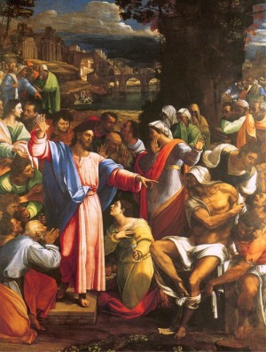 Oil piombo, sebastiano del Painting - The Raising of Lazarus   1517-19 by Piombo, Sebastiano del