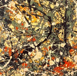 Oil pollock,jackson Painting - No 8 1949 Square Detail by Pollock,Jackson