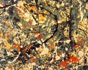 Oil pollock,jackson Painting - Number 8,1949 (details) by Pollock,Jackson