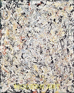 Oil pollock,jackson Painting - White Light. 1954 by Pollock,Jackson