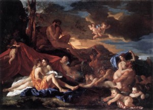 Oil poussin, nicolas Painting - Acis and Galatea   c. 1630 by Poussin, Nicolas