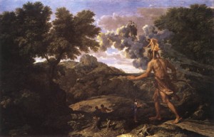 Oil landscape Painting - Landscape with Diana and Orion    1660-64 by Poussin, Nicolas