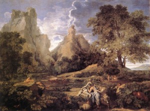 Oil landscape Painting - Landscape with Polyphemus    1648 by Poussin, Nicolas