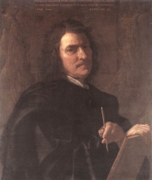 Oil poussin, nicolas Painting - Self-Portrait    1649 by Poussin, Nicolas