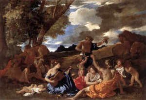  Photograph - the Andrians   1628-30 by Poussin, Nicolas