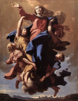 Oil poussin, nicolas Painting - The Assumption of the Virgin   1650 by Poussin, Nicolas