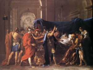  Photograph - The Death of Germanicus    1627 by Poussin, Nicolas