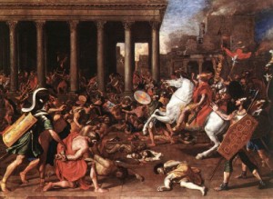 Oil poussin, nicolas Painting - The Destruction of the Temple at Jerusalem   1637 by Poussin, Nicolas